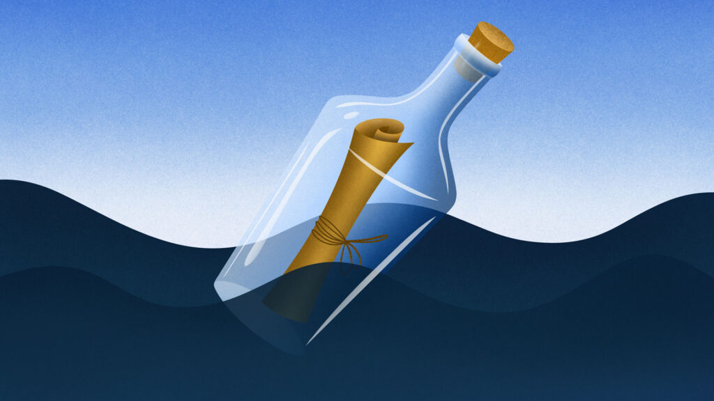 Note in a bottle