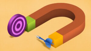 Magnet as a metaphor for attracting sales